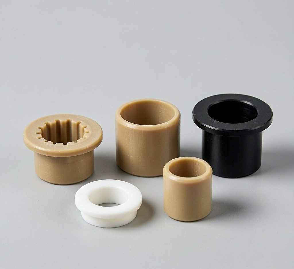 Machined POM gears, PEEK bushing and PTFE seal ring